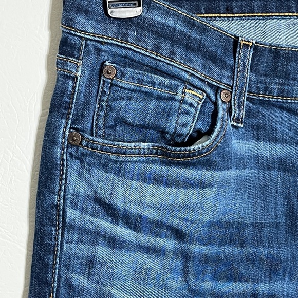 7 for all mankind Luxe Performance Cropped Slim Dark Jeans 34 - Picture 3 of 10